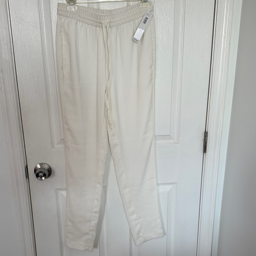 DKNYC Ivory Drawstring Pants